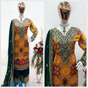 [PRE-ORDER] Ready Made Heavy Pure Faux Georgette Plazzo ( Delivery 10 Days )