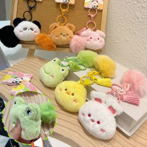 Cute Plush Doll Keychain Cartoon Backpack Pendant Animal Bag Pendants Key Ring Decoration Adult Child Doll Key Chains Gifts
