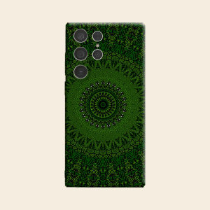 green mandala kaleidoscope Luxury Fashion Full Lens Protective Case for Samsung Galaxy S26 S25 S24 A56 A36 Plus Ultra
