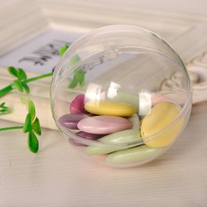 Acrylic Transparent Plastic Ball without Hole Doll Machine Egg Shell Lipstick Perfume Gift Box Hollow round Ball Christmas Decorations
