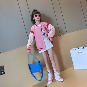 WANDER เสื้อคลุมเด็ก ดีไซน์กระดูมแฟชั่นเกาหลี เสื้อแจ็คเก็ตบรรจุภัณฑ์ผ้าฝ้าย สำหรับเด็กผู้หญิง 2395