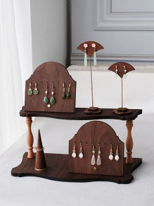 Jewelry Display Stand Wooden Arch Earrings Bracelet Stand Double Layer Ornament Ornaments Gathering Shop Display Photo Props