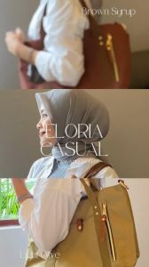 Eloria New York Promo Tas Wanita Tote Bag Selempang Traveling Casual Size Besar Anti Air Brown Syrup
