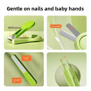 MONLEYTA | Baby Nail Clipper Set Newborn Anti-Pinch Fingertip Childrens Nail Trimmer Manually Operated Tool For Baby Grooming
