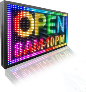 P10 Outdoor Scrolling Led Sign 42*22cm WIFI Control Full Color with High Brightness and New SMD Technology led sign Programmable for Store Business board