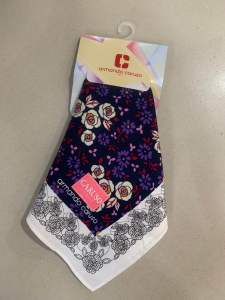 Armando Caruso Ladies Printed Handkerchief Floral Design