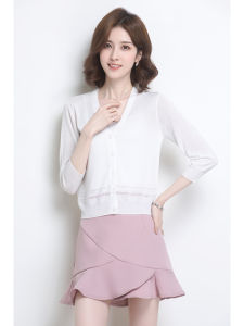 UV Protection Knitted Cardigan Seven-quarter-sleeve