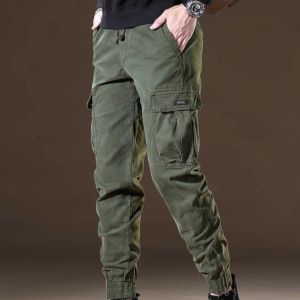 American Style Loose Fit Casual Work Pants Pure Cotton Anti-Scald Wear Resistant Long Trousers with Zipper Slits Multi-Pockets