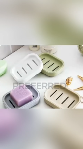 PREFERRED SHOP Double Soap Holder Box with Drainage for Bathroom Shower & Keep Soap Dry (Square)