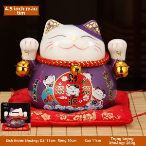 Ji Shanyuan | Tượng Chú Mèo May Mắn Tiết Kiệm Tiền Gốm
