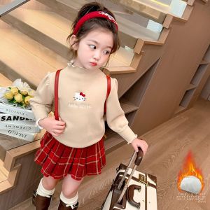 เสื้อเชิ้ตคอปกสั้นผู้หญิงฤดูใบไม้ร่วง/ฤดูหนาว ปักลายตัวอักษร ขอบลูกไม้ ทรงเข้ารูป เสื้อเชิ้ตผ้าฝ้ายผสมขนแกะ ความยาวปกติ