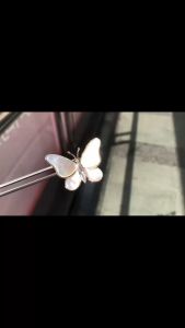 F4 Bros Jilbab Cantik Mewah Bentuk Kupu-Kupu Aksen Mutiara Berlian Imitasi Peniti Hijab FBP001