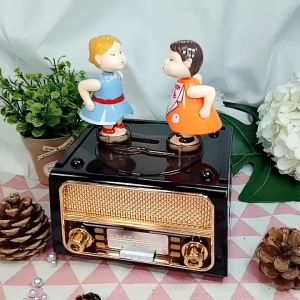 Hộp phát nhạc CẶP ĐÔI đựng đồ trang sức hộp phát nhạc dây cót trang trí độc đáo