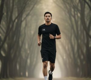 Atasan Olahraga Pria Full Print Adem Tebal Kaos Running Lari Kaos Sport Berkualitas