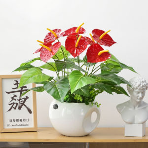 Modern Home Decoration Artificial Flowers Table Top Decor Fridge Shoe Cabinet Display Restaurant Plastic Flower Arrangement