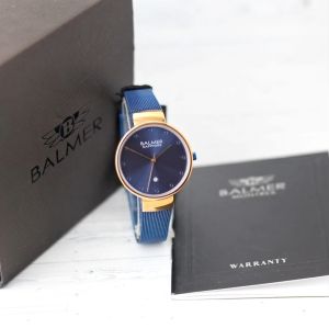 Jam tangan Wanita Balmer 7955L tali pasir tanggal aktif analog original