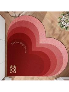 MOLORE | Wedding Celebration Door Mat Love Shape and Chinese Double Happiness Dust Removal Foot Mat
