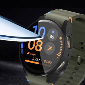Case for Samsung Galaxy Watch FE 40mm Galaxy Watch 5 Pro 45mm All-Around Cover with Glass Screen Protector for Samsung Smartwatch Watch 5/4 40mm 44mm