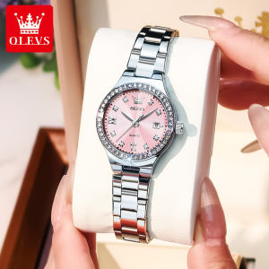 OLEVS Watch Women Waterproof Original Fashion Elegance Luxurious Stainless Steel Calendar Quartz Watch 1 Year Warranty