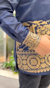 atasan kemeja pria lengan panjang baju zapin melayu bordir manual baju pesta kondangan lebaran produk pelangi jaya