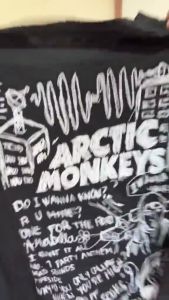 ARCTIC MONKEYS SHIRT - AM ALBUM SONG LIST DOODLE High quality cotton T-shirt