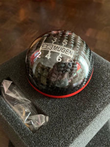 Mugen True Carbon Fiber Shift Ball Head round Automobile Modification Gear Shift Head Jdm Shift Rod Head Car Interior Parts