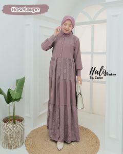 DRESS BURKAT KANCING ORY HALIS FASHION/REYTAMA MAXY ORY HALIS/GAMIS BURKAT KANCING CRINGKLE AIRFLOW ORY HALIS
