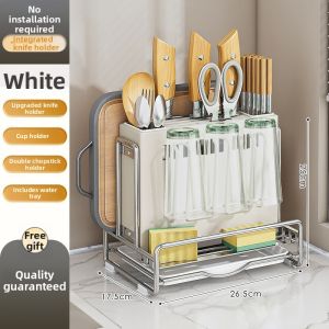 Multipurpose Utensil Storage Rack Stainless Steel