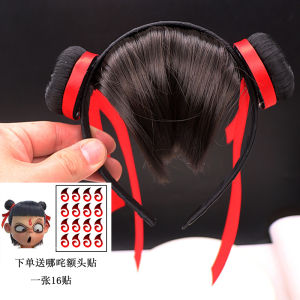 Zha Na Child Performance Fake Hair Accessory Cute Bun Headwear Childrens Outfit Hairpin Barrette Facial Makeup Props