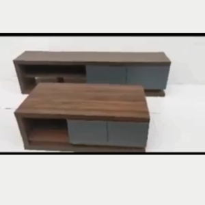 LUMA LIVING TOME SERIES 3 FEET COFFEE TABLE MEJA KOPI WALNUT GREY COLOR
