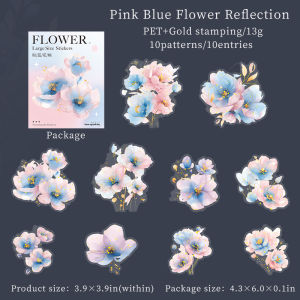 10 pcs/pack Vintage Flower PET Sticker Creative DIY Journal Material Collage Scrapbooking Supplies Aesthetics Stationery