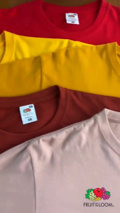Fruit of the Loom Soft Premium Tshirts for Men & Women 100% Cotton Mens T-shirts Daily Tops Basic Plain Tees Gold