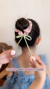 INS Elastic Romantic Tulips Hair Rope Elastic Hair Tie Rubber Ponytail Headwear