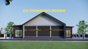 แบบโกดังผลิตสินค้าจั่ว 1 ชั้น