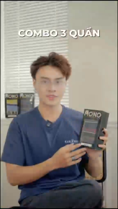 MONOMEN LK LƯNG LÌ Quần nam cao cấp thời trang Đai lưng TO họa tiết chữ dễ phối đồ thun lạnh mát mẻ lớp thấm hút cotton Menswear Boxer Sịp