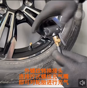 Đầu Kẹp Vòi Bơm Lốp Ô Tô Xe Máy Đa Năng TECHZOM V2 Khóa Nhanh 1s Kín Khí Chịu Áp 300PSI Ren 7.8mm Van Mỹ & Pháp