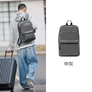 Mens Large Capacity Backpack 2024 New Semir Double Shoulder Bag for Commuting And School Travel Waterproof Polyester Inner Material