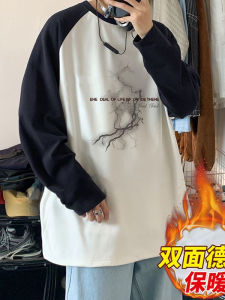 Áo Thun Nam Dài Tay Màu Đen Trắng Mới Mùa Thu Đông Ấm Áp Cổ Tròn in Họa Tiết Thường Ngày Thoải Mái Thoáng Khí