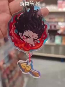 【大小适中】哪吒之魔童闹海卡通周边星星亚克力铃铛动漫钥匙扣书包挂件礼物[Moderately sized] Nezhas Magic Child Roars the Sea Cartoon Surrounding Stars Acrylic Bell Anime Keychain Backpack Pendant Gift