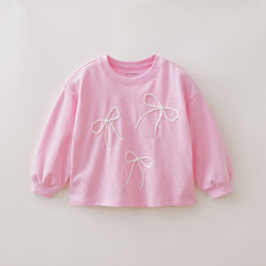 Marc&Janie | Soft Cotton Bow Decorated Girls Tshirt