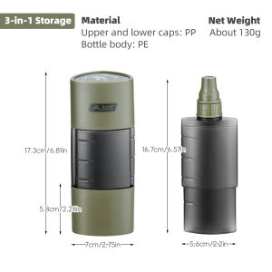 BISINNA 3-in-1 PE Material Liquid Seasoning Bottle Press Type Sauce Dispenser Outdoor BBQ Portable Camping Cooking Supplies