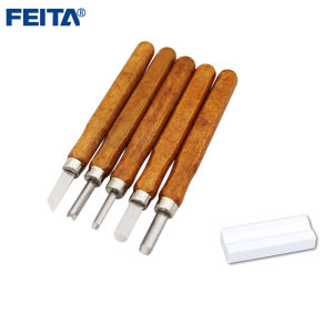 FEITA Professional Woodworking Wood Carving Chisel Knife Sculpting Knife Kit for Beginners & Professions DIY Crafts Gouges