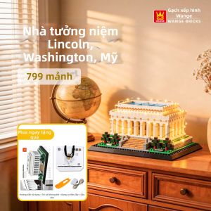 WANKE | Mô Hình Tượng Đài Lincoln Thu Nhỏ Bằng Khối Lắp Ghép