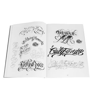 Tattoo Book Design English Words Flash Stencil Tattoo Pattern Template 26 Popular Personality Letters Manuscript For Body Art