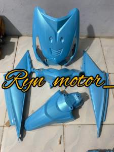 Cover body full halus honda beat karbu tahun 2008-2012 biru muda lembayung hijau