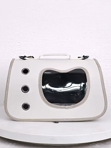 กระเป๋าเป้สัตว์เลี้ยง พับเก็บได้ ระบายอากาศได้ กระเป๋าสะพายแมว สามารถรองรับแมวได้ 7 กิโลกรัม หน้าต่างกันสาดสองด้าน