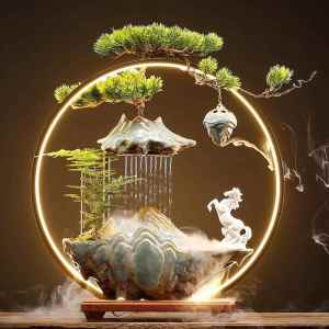 LIWAN | Fengshui Money-Attraction Water Fountain Desktop Decor