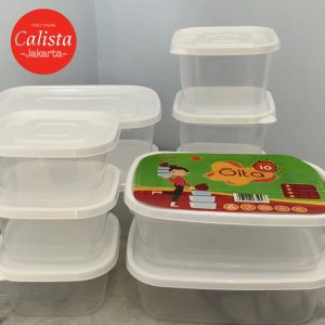 CALISTA OITA SET 10 PCS FOOD CONTAINER WADAH PENYIMPANAN DAN WADAH ORGANIZER KULKAS PRAKTIS UNTUK MAKANAN SEGAR