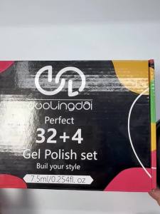 36 pcs Gel Nail Polish Set-32 Colors Gel Polish Kit Base Coat Glossy Matte And Glitter Top Coat Nail Polish Set