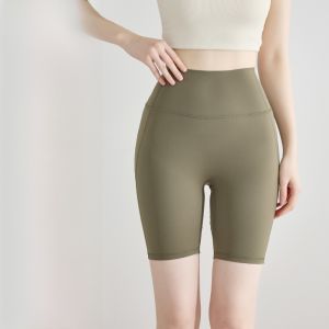 MiiOW | High-Waist Yoga Pants Womens Sporty Sharkskin Shorts Breathable Tummy Control Butt Lifting Short Length Sportswear